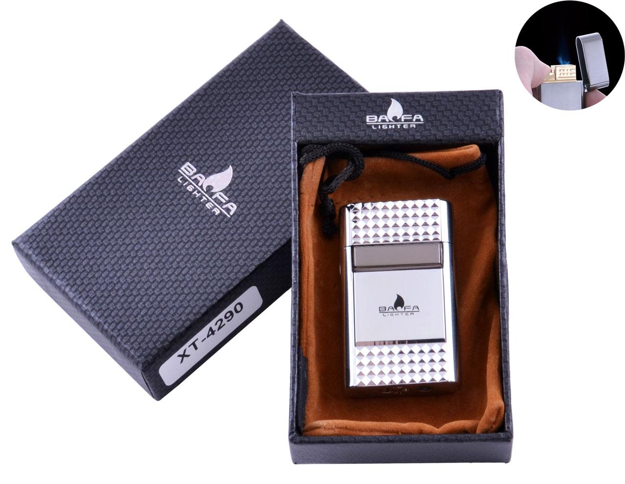 

Зажигалка в подарочной коробке BAOFA (Турбо пламя) №4290 Silver