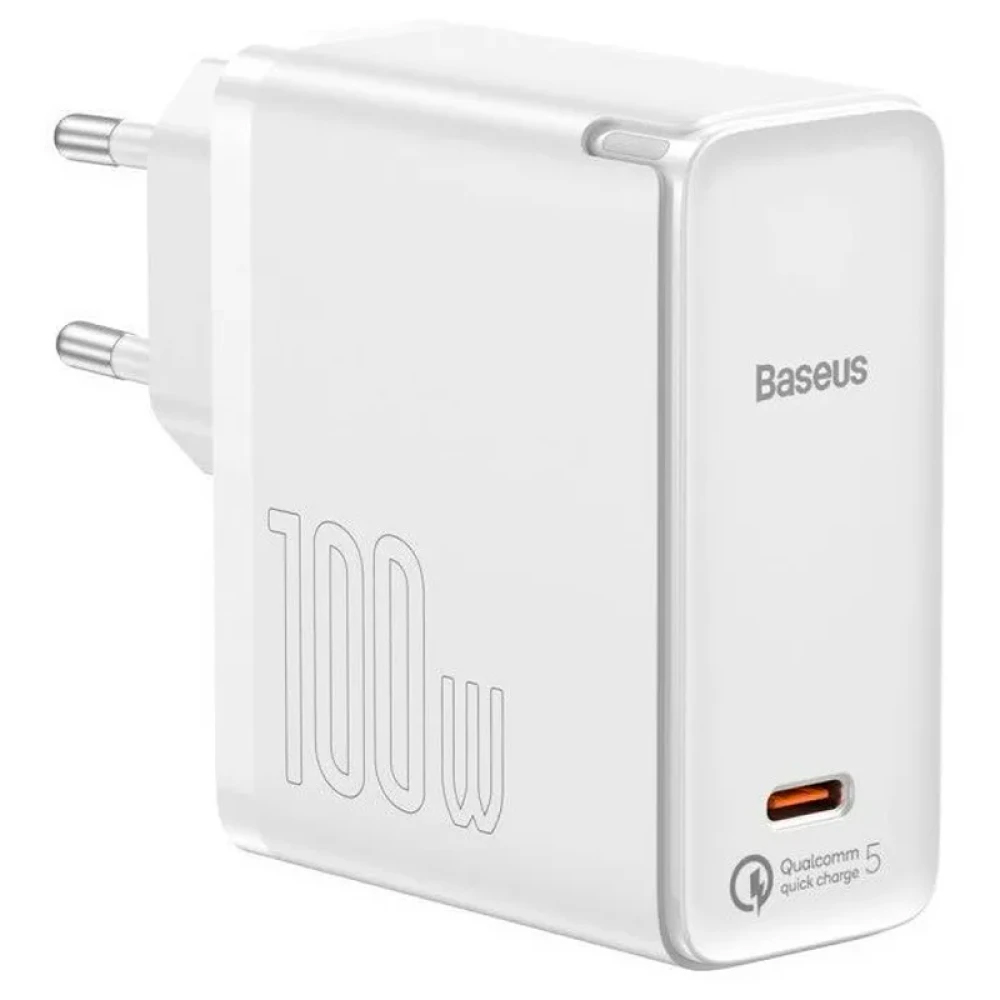 

СЗУ Baseus GaN2 Fast Charger 100W + Cable Type-C to Type-C 100W (1.5m) white