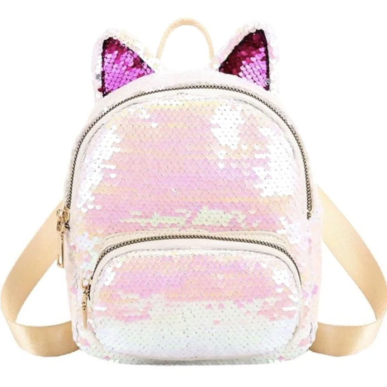 

Рюкзак с пайетками и с ушками Mini White Berkani 33429-BR-1353