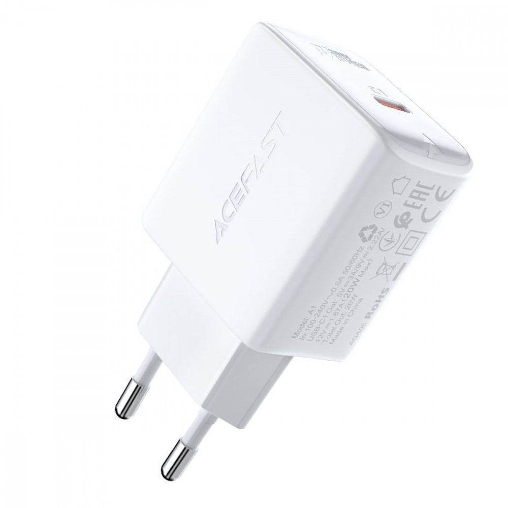 

СЗУ Acefast A1 PD 20W (1 Type-C) white