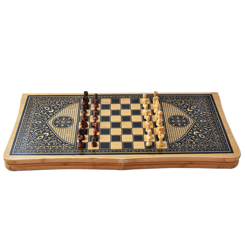 

Игровой набор 3в1 нарды шахматы и шашки (62х62 см) В6535