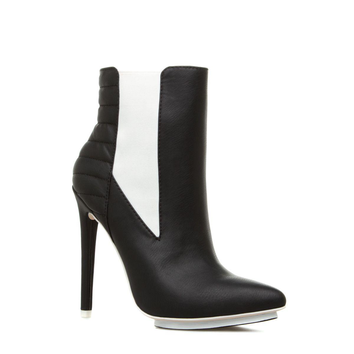 

Ботильоны Justfab Shoe Dazzle Womens Miwa 40 Black-White (027-000549BKWT)