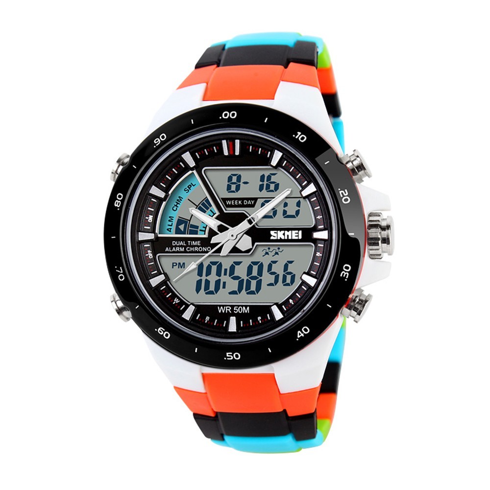 

Мужские часы Skmei Shark 1016 Orange Colorful