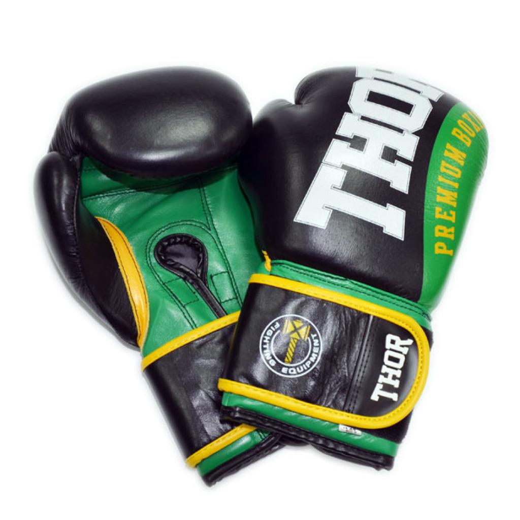 

Боксерские перчатки THOR Shark 10oz Green (8019/01(Leather) GRN 10 oz.)