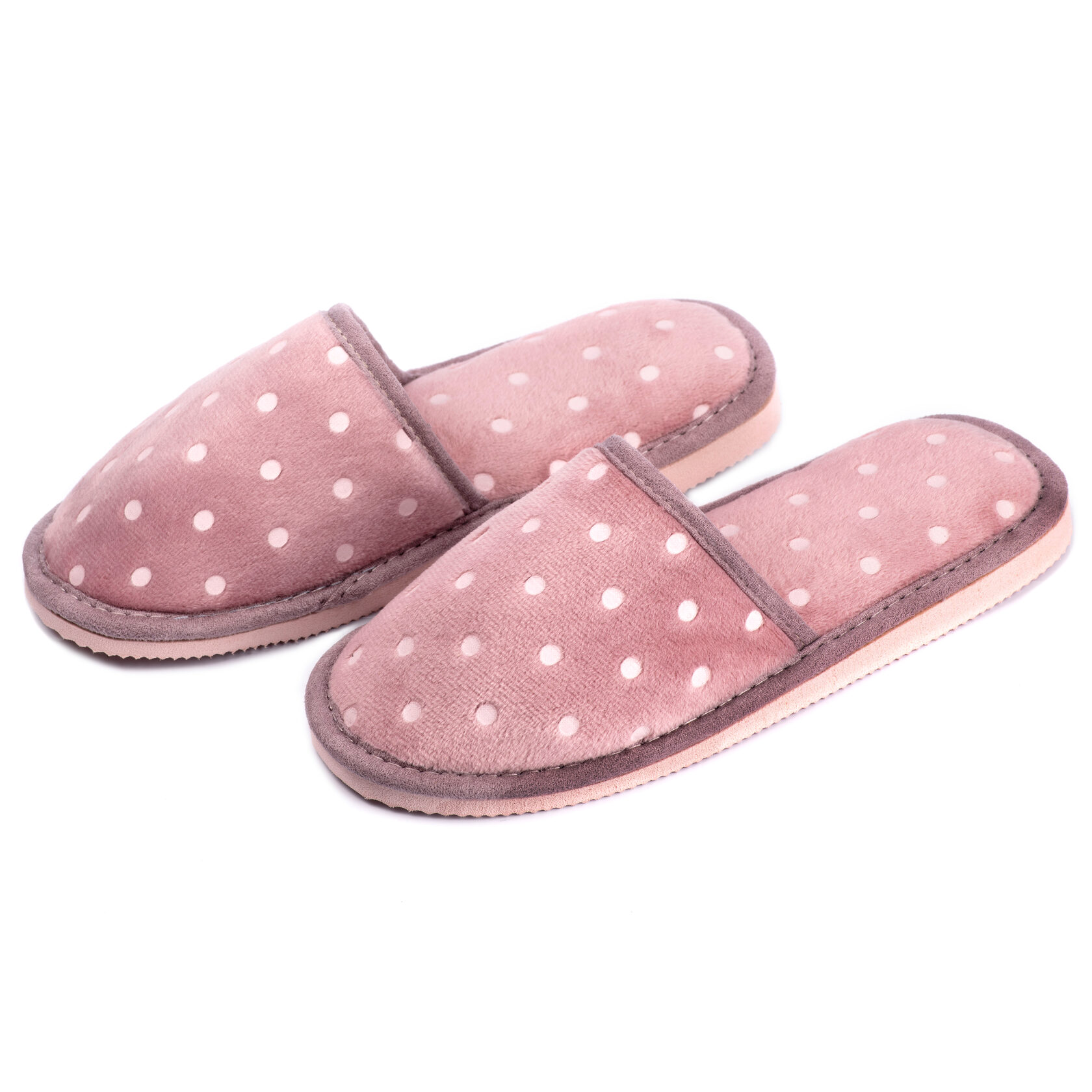 

Капці домашні дитячі HS-OZ велюрові закриті в горох TWINS 6284 28-29 Рожевий (4963701)