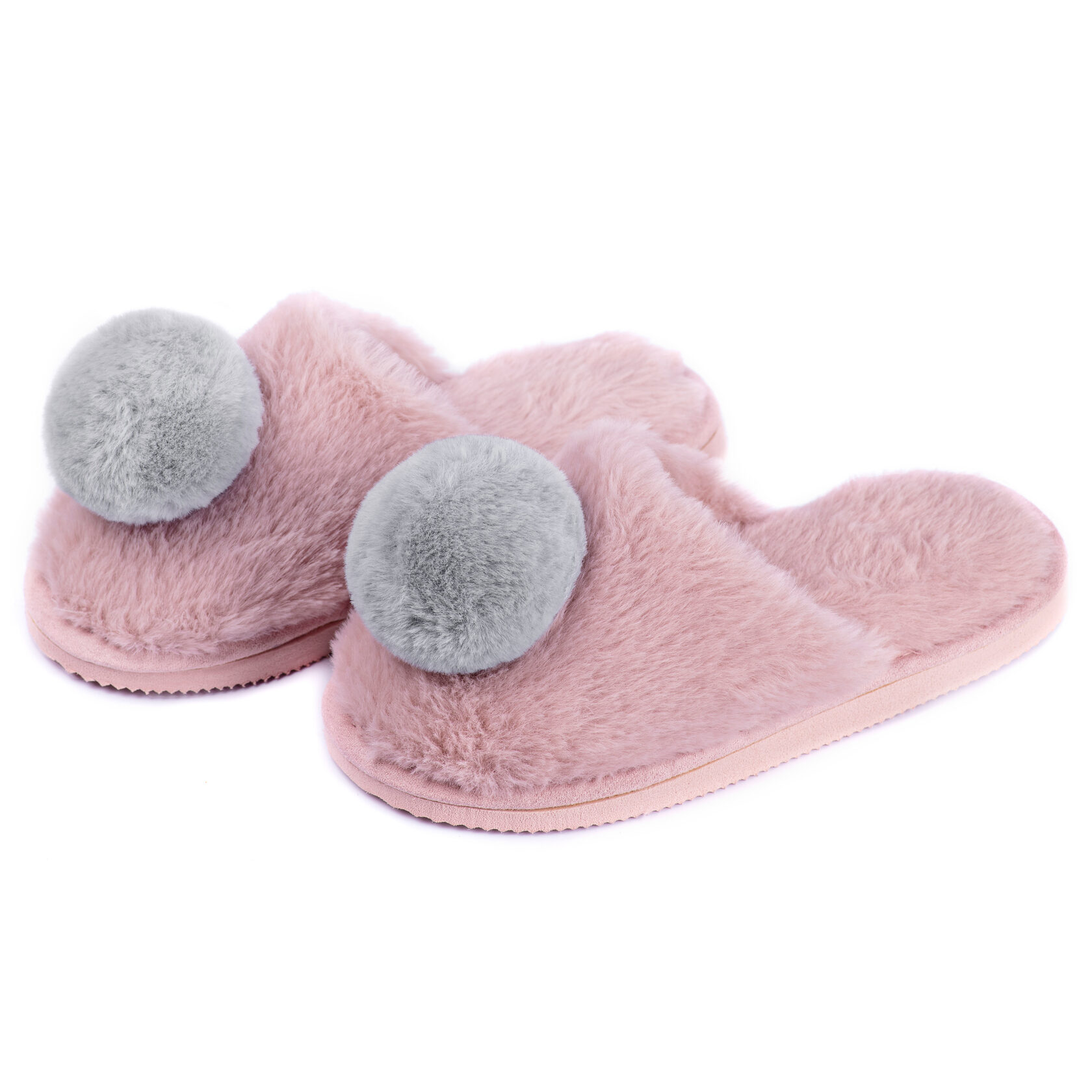 

Капці домашні дитячі HS-LUX хутрянi з декором Помпон TWINS 6264 28-29 Рожевий (4963683)