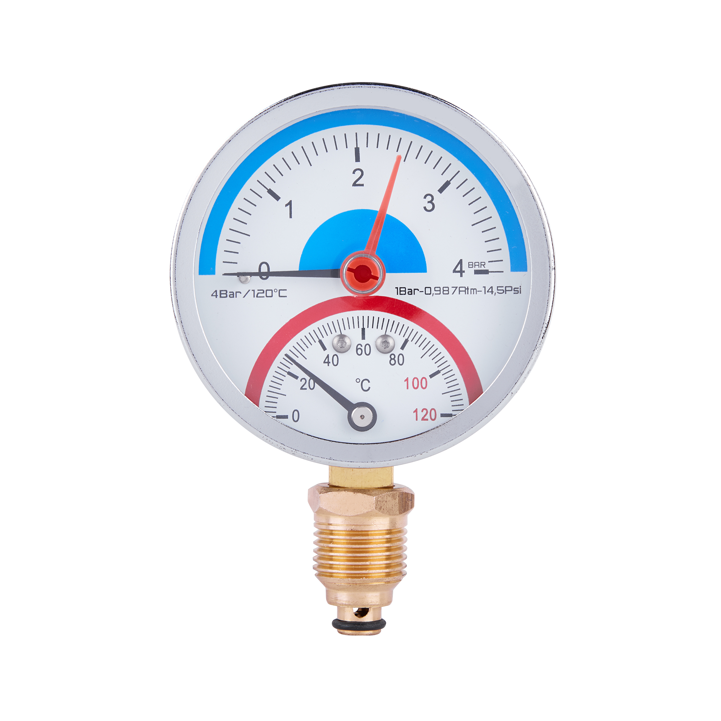 

Термоманометр SD Plus 80 мм 1/2", заднее подключение SD1724B