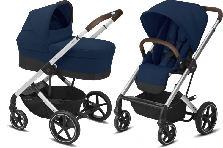 

Универсальная коляска 2 в 1 Cybex Balios S Lux шасси SLV Navy Blue