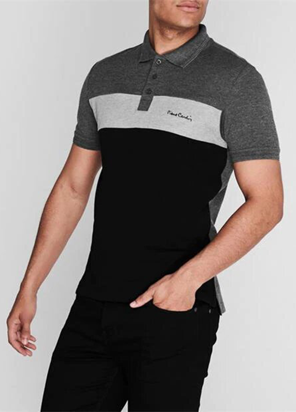 

Поло Pierre Cardin 540262-03  Black/Grey, Поло Pierre Cardin 540262-03 L Black/Grey