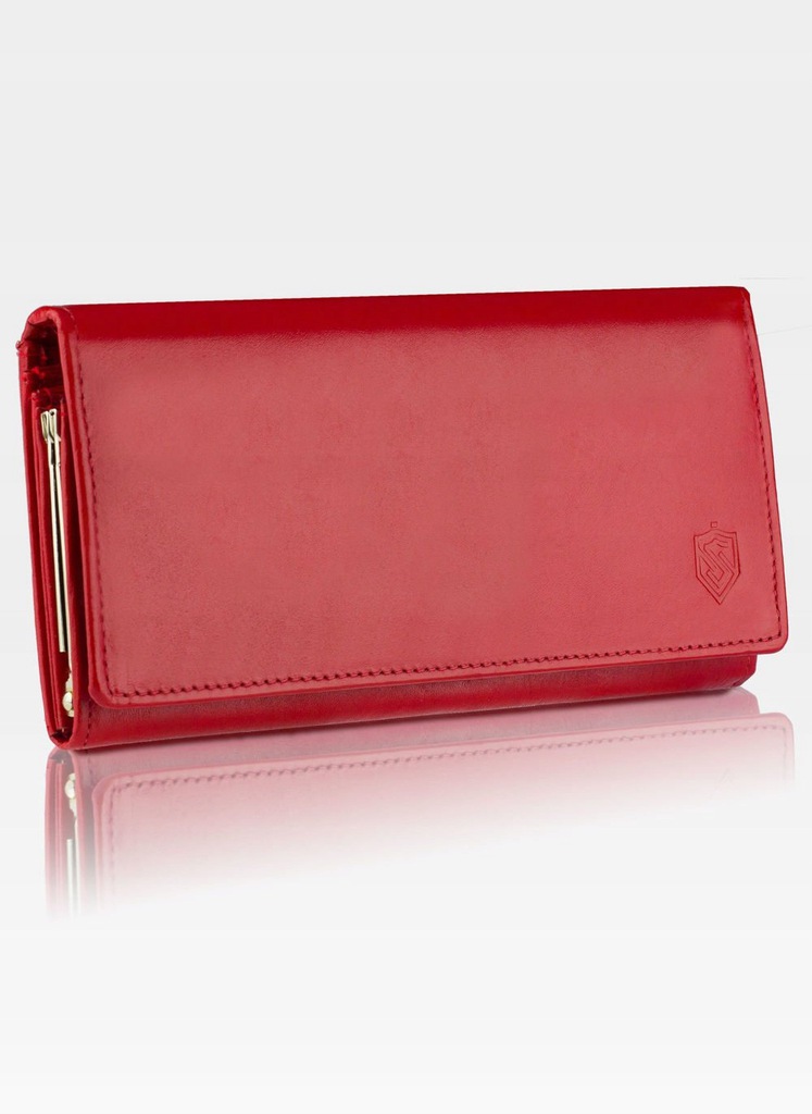 

Женский кожаный кошелёк STEVENS с защитой RFID 10 х 18 х 3 см (Z02-099-RFID) красный