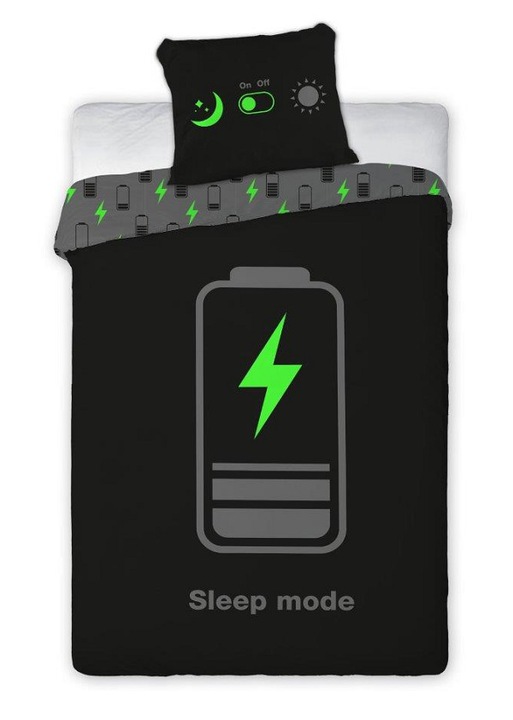 

Подростковое постельное белье, хлопок (наволочка+пододеяльник) GAME Sleep Mode (флуоресцентный) 160 x 200 см