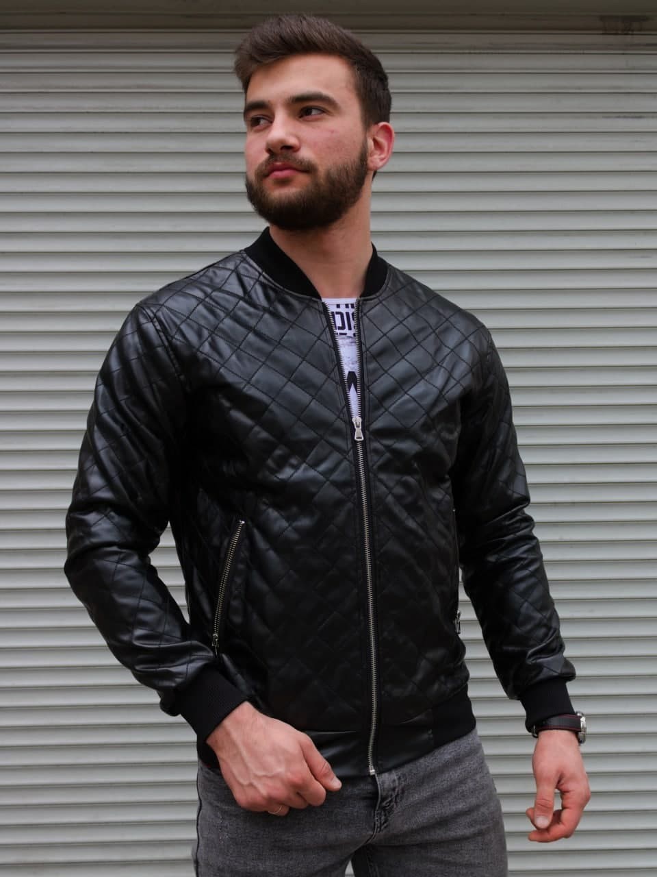 

Куртка из искусственной кожи R.A. Leather Romb  чёрная 1792, Куртка из искусственной кожи R.A. Leather Romb S чёрная 1792-S