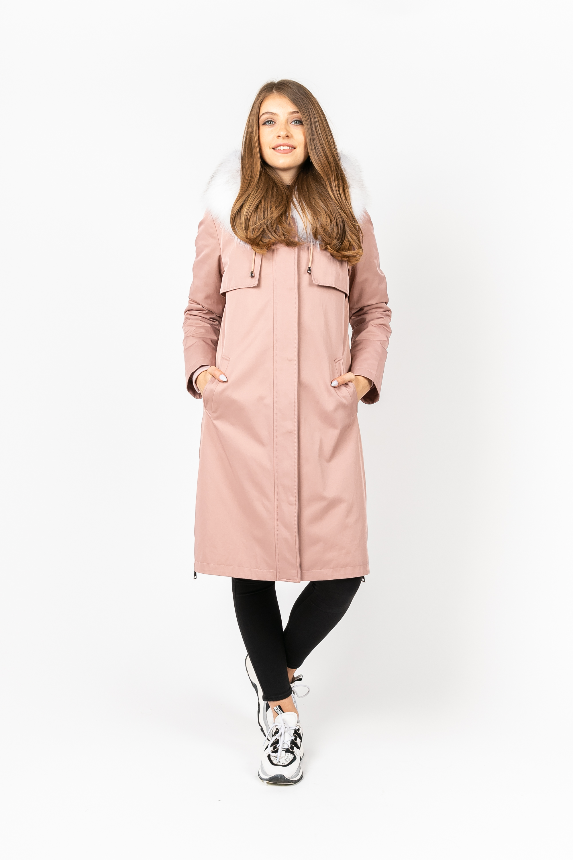 

Парка PARKA+ 02247 с мехом северной лисы на капюшоне Пудровий, Парка PARKA+ 02247 с мехом северной лисы на капюшоне Пудровий 56