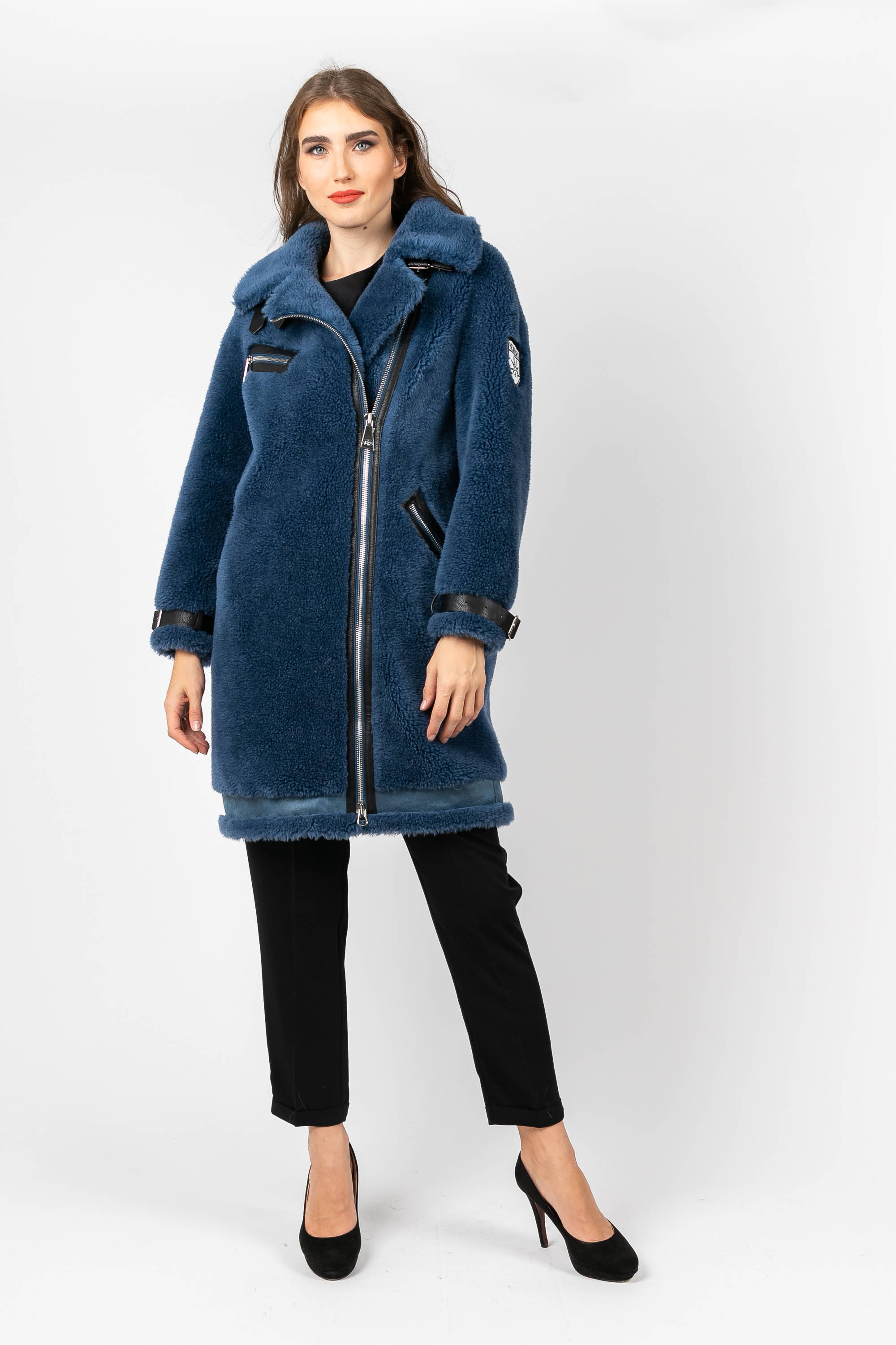 

Длинная шуба PARKA+ 02294 Синій, Длинная шуба PARKA+ 02294 Синій 42