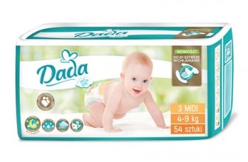 

Подгузники Dada Extra Soft 3 Midi (4-9 кг), 54 шт (8594001939619)