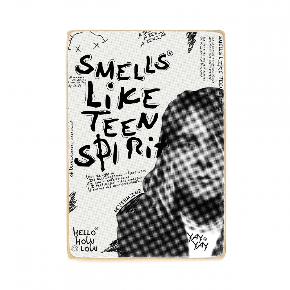 

Деревянный постер Музыка Nirvana. Kurt cobain. Нирвана, Курт кобейн, чёрно-белый А1