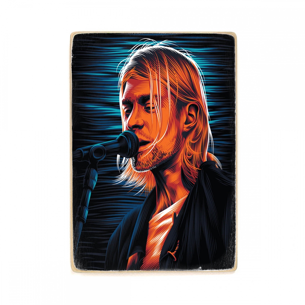 

Деревянный постер Музыка Nirvana. Kurt cobain. Нирвана, Курт кобейн поёт А2