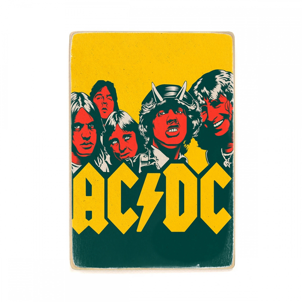 

Деревянный постер Музыка AC-DC. рисунок А2