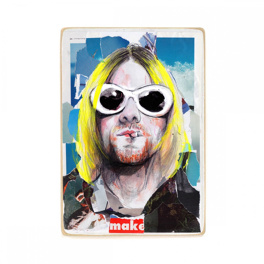 

Деревянный постер Музыка Nirvana. Kurt cobain. Нирвана, Курт кобейн в белых очках А2