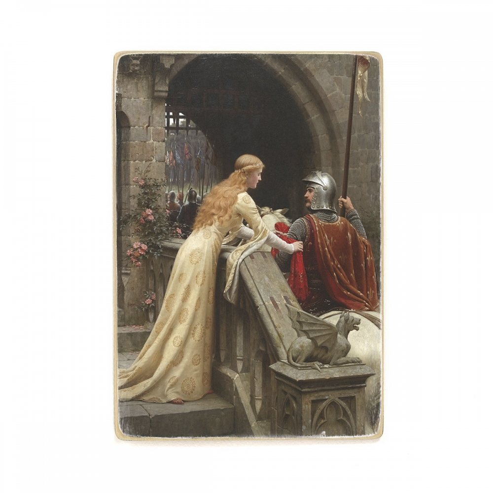 

Деревянный постер Искусство "Бог в помощь" - Эдмунд Лейтон (1900) А2