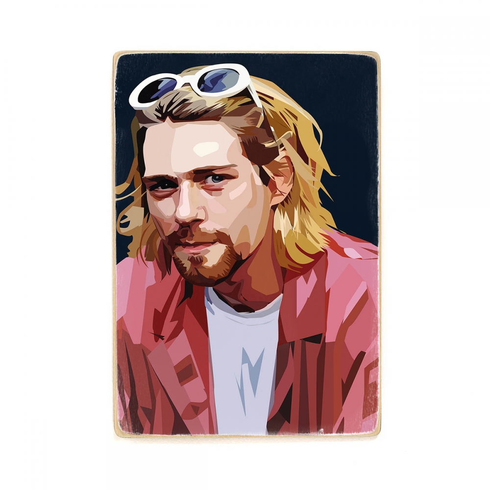 

Деревянный постер Музыка Nirvana. Kurt cobain. Нирвана, Курт кобейн и очки А1
