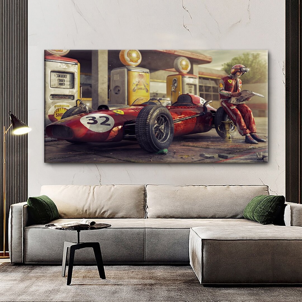 

Картина на холсте Автомобили Formula 1 Race Car 50х100 см.