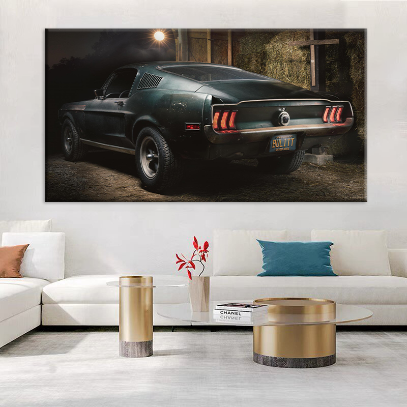 

Картина на холсте Автомобили 1968 Ford Mustang GT 50х100 см.