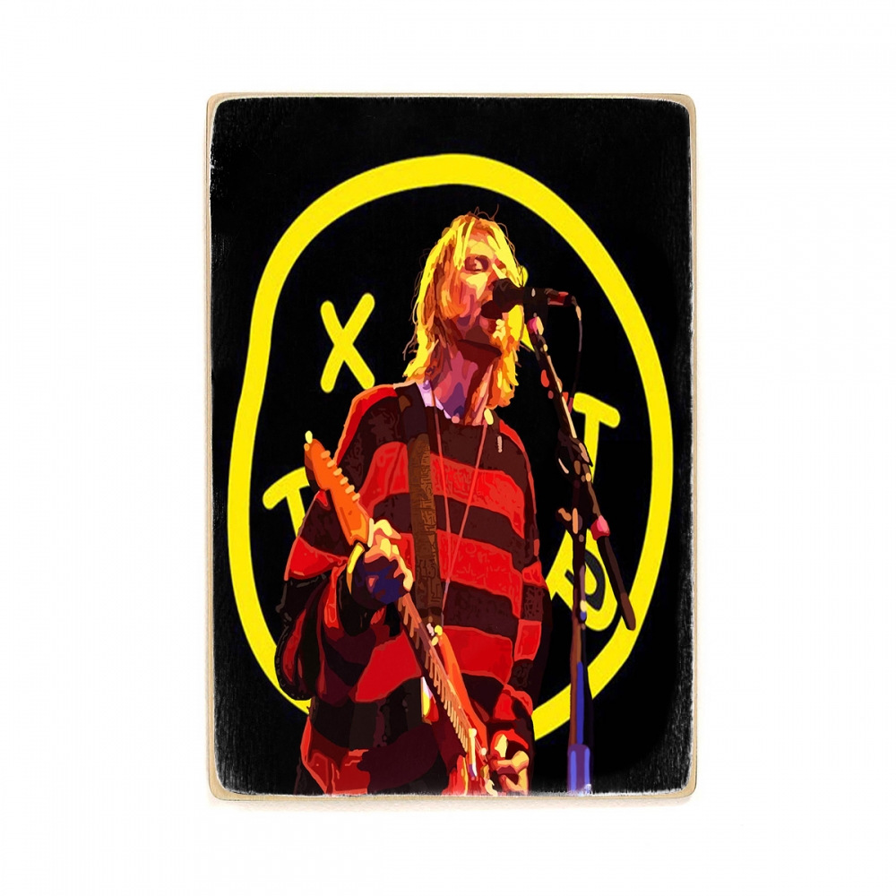 

Деревянный постер Музыка Nirvana. Kurt cobain. Нирвана, Курт кобейн с гитарой А1