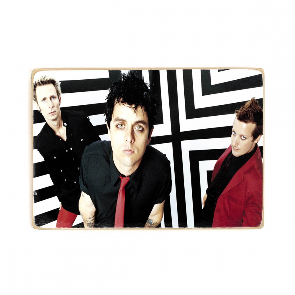 

Деревянный постер Музыка Green Day, грин дей. Участники группы А2