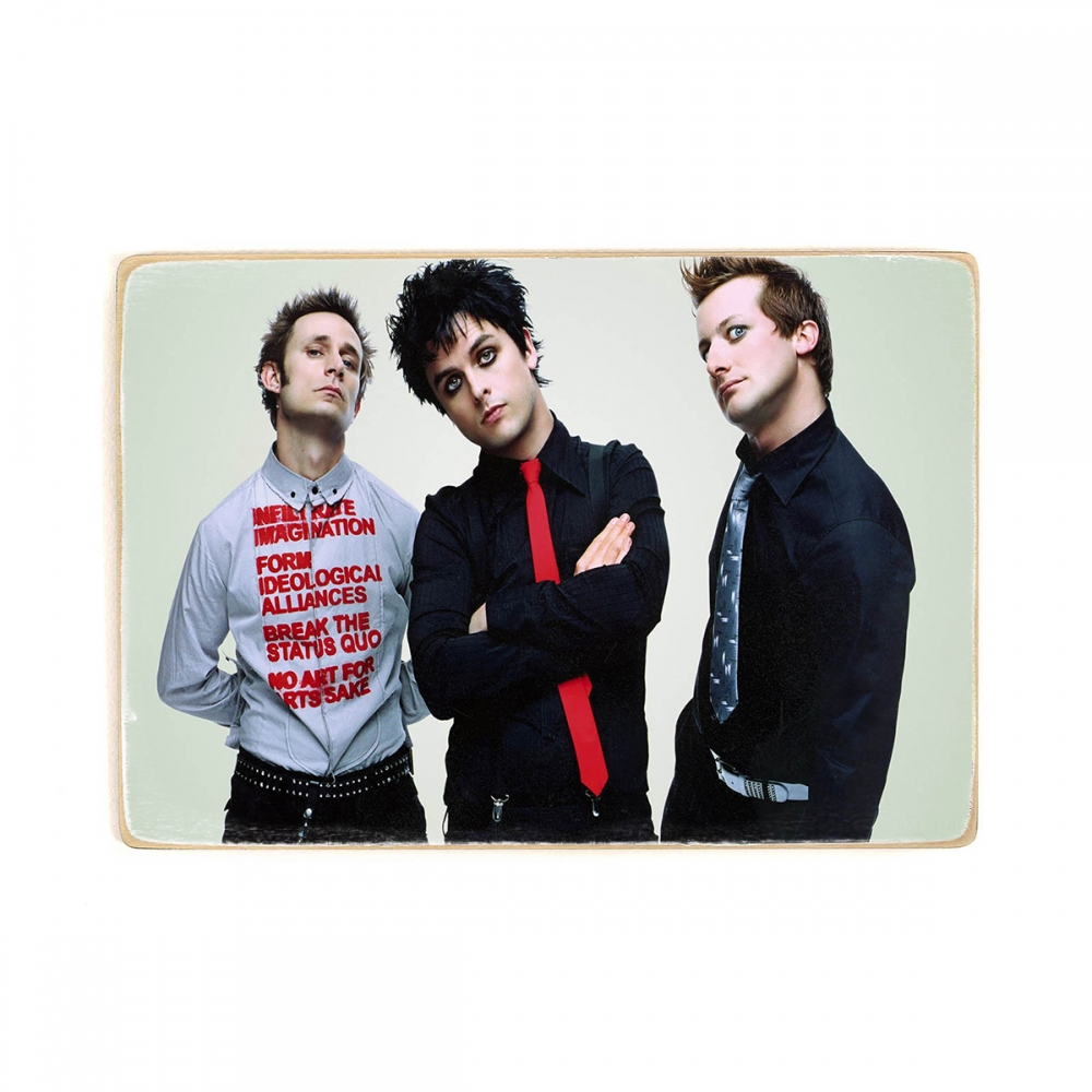 

Деревянный постер Музыка группа Green Day, грин дей А1