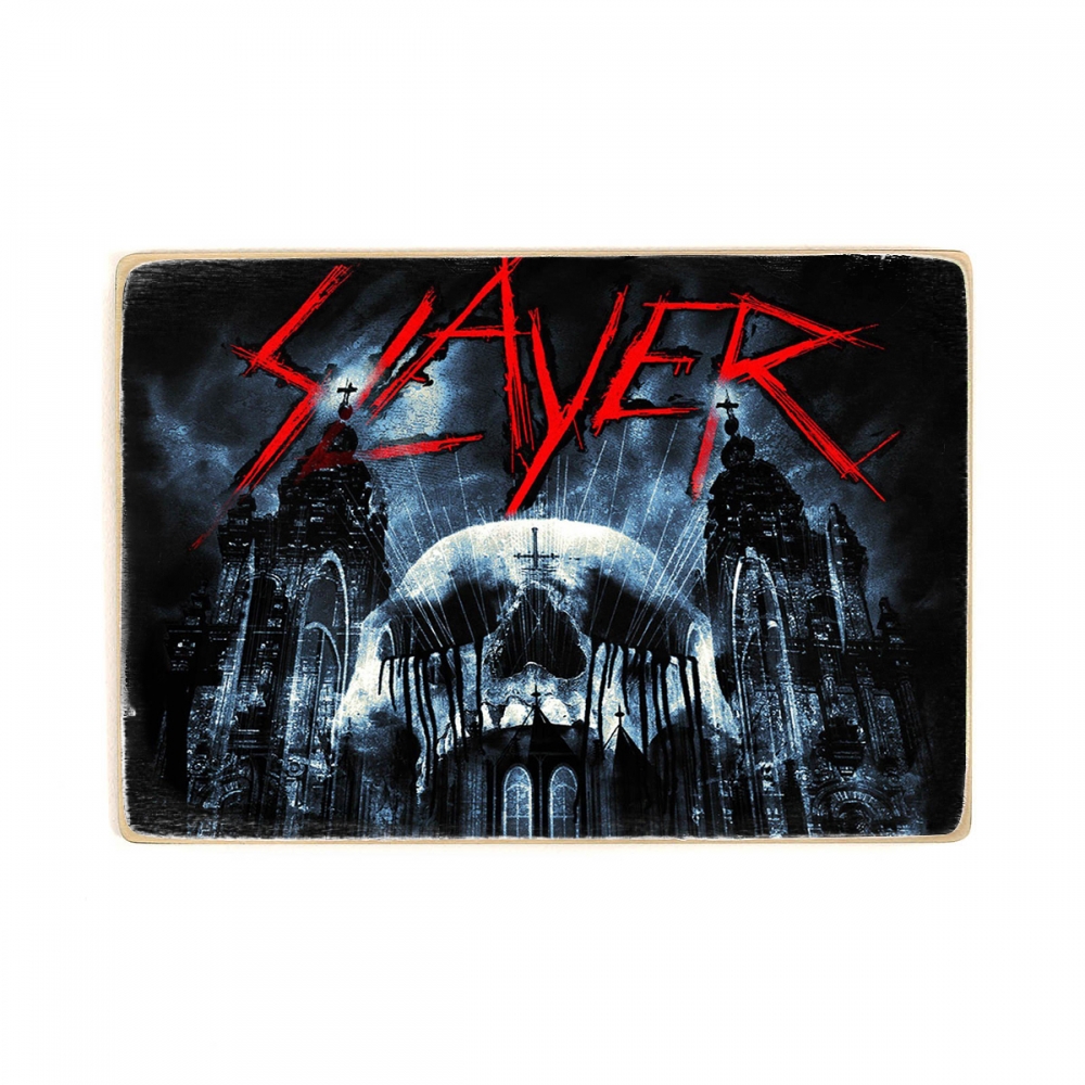

Деревянный постер Музыка группа Slayer. Слеер. Череп А1