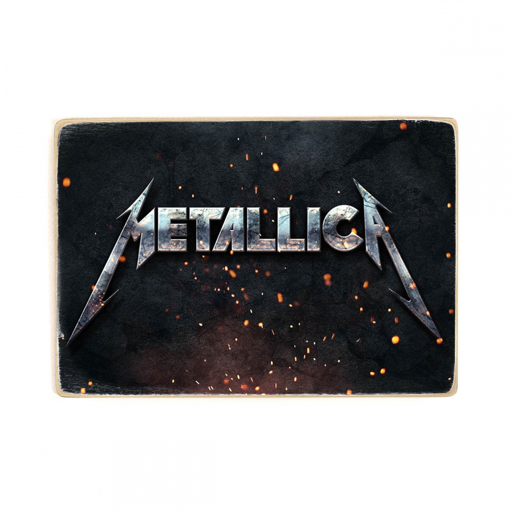 

Деревянный постер Музыка Metallica, металлика. Логотип А2