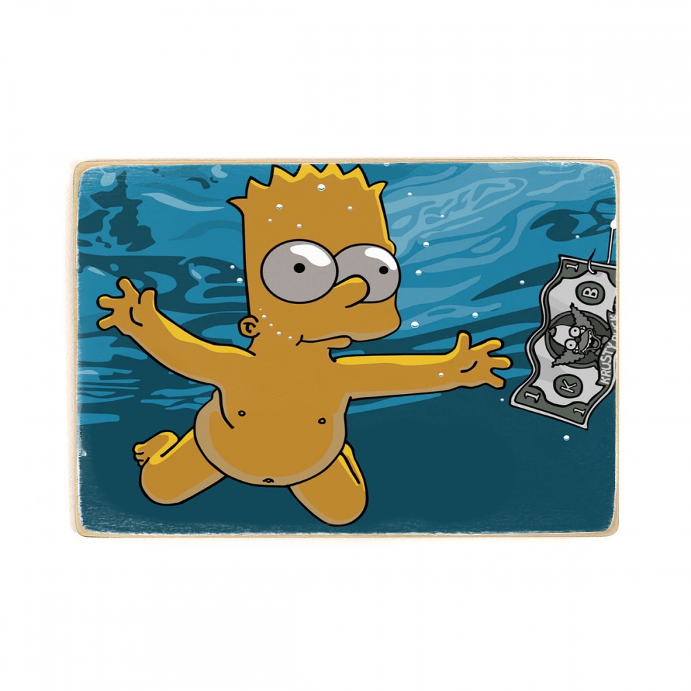 

Деревянный постер Музыка Nirvana. Стилизация Bart Simpson, Nevermind А2
