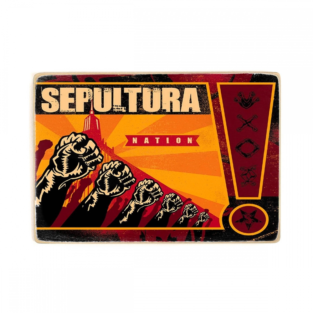 

Деревянный постер Музыка Sepultura - Nation. Max Cavalera. Сепультура. Макс Кавалера А1