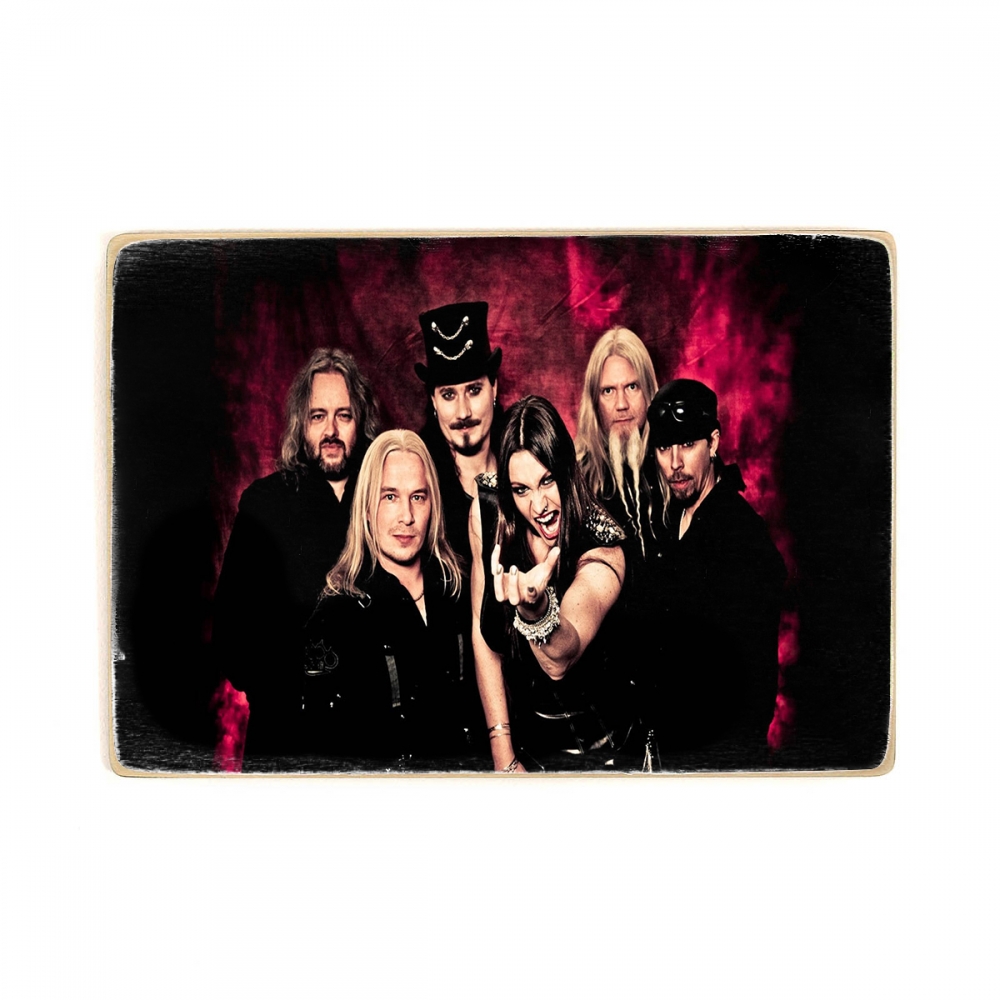 

Деревянный постер Музыка Nightwish, Найтвиш. участники группы. Metal music А2