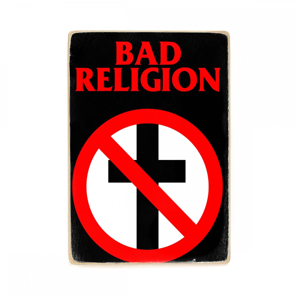 

Деревянный постер Музыка Bad religion. панк рок. Лого А1
