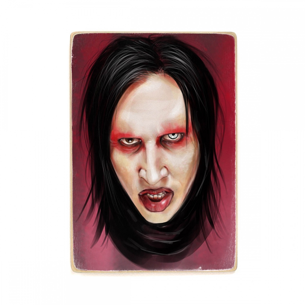 

Деревянный постер Музыка Marilyn Manson. Мерилин Менсон портрет А2