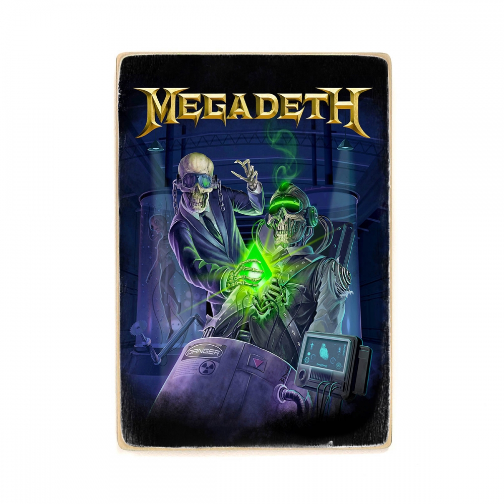 

Деревянный постер Музыка Megadeth. Скелет А2