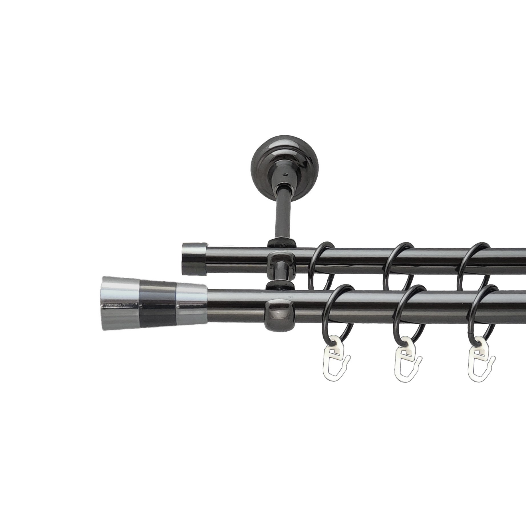 

Карниз Orvit Валео V2 металевий дворядний відкритий гладка труба кільце металеве Онікс 19\16 мм 160 см (00-00014853)