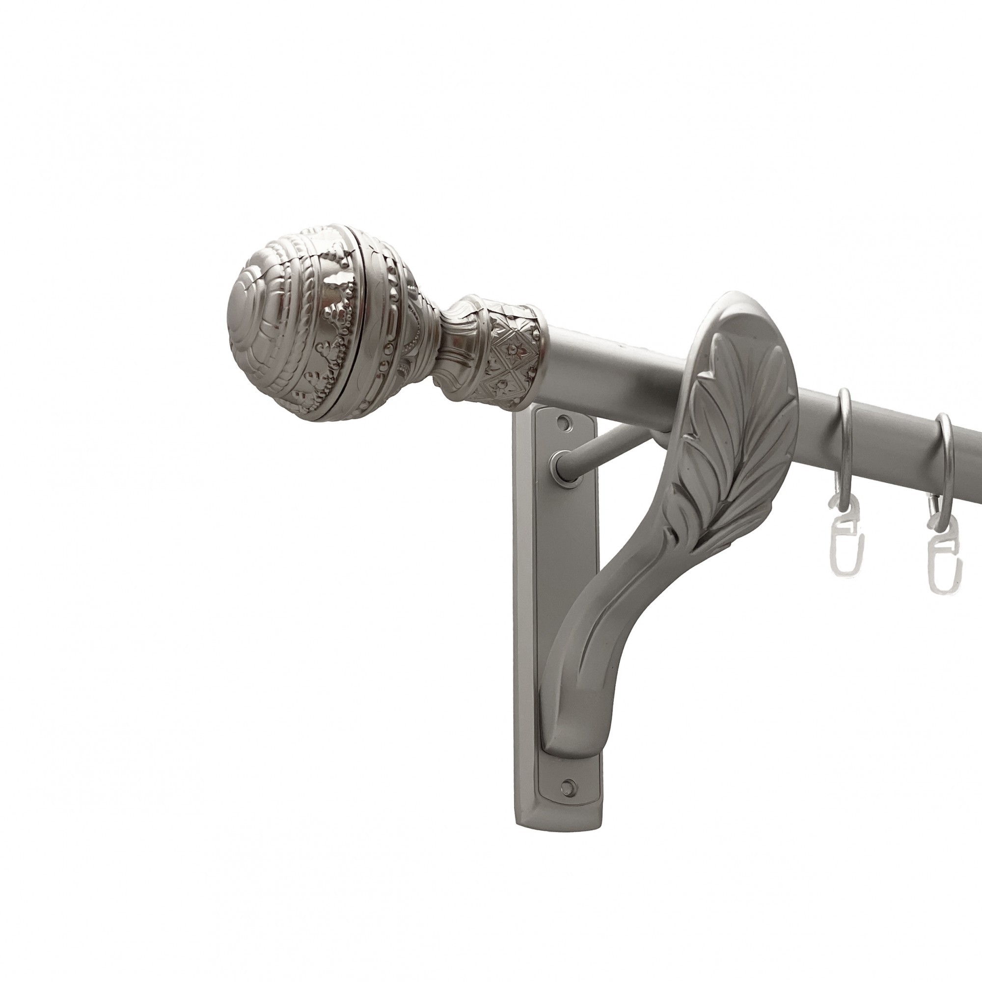 

Карниз Orvit Арабеска металевий однорядний ретро гладка труба кільце металеве Сатин 25 мм 200 см (00-00011156)