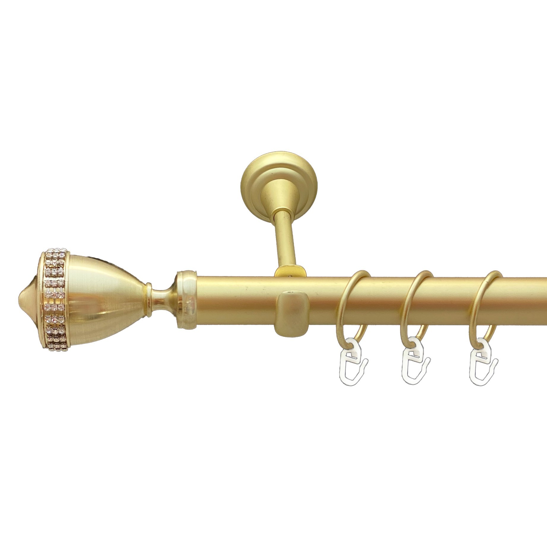 

Карниз Orvit Етернія металевий однорядний відкритий гладка труба кільце металеве Золото Матове 25 мм 300 см (00-00010185)