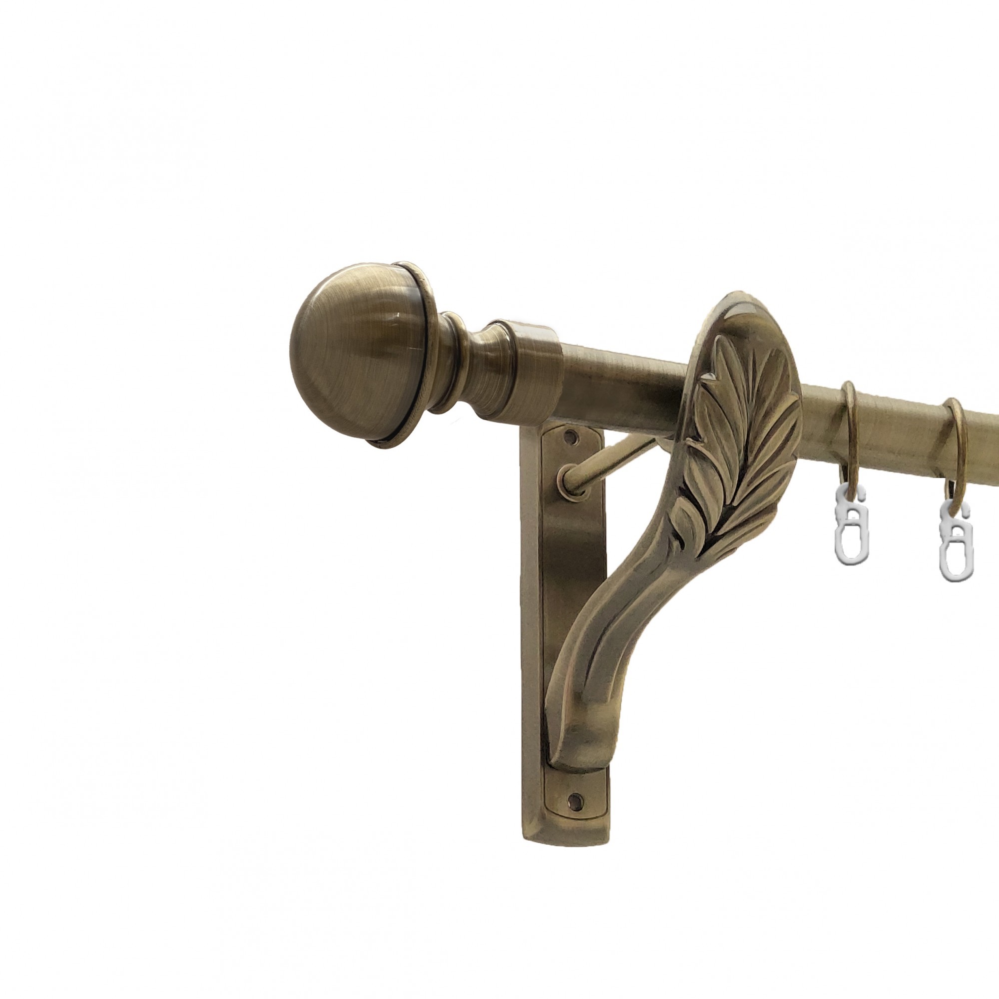 

Карниз Orvit Одеон металевий однорядний ретро гладка труба кільце металеве Антик 25 мм 300 см (00-00010277)