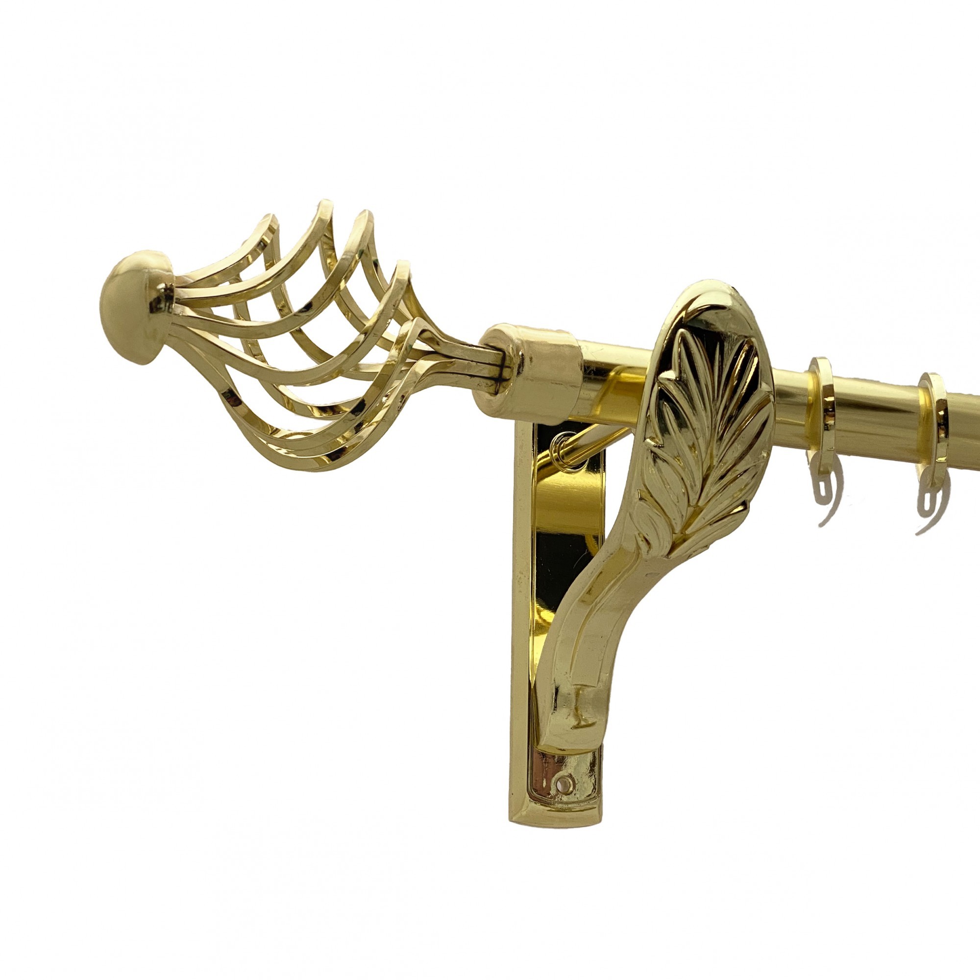 

Карниз Orvit Арезо металевий однорядний ретро гладка труба кільце фасонне металеве Золото 25 мм 240 см (00-00010726)