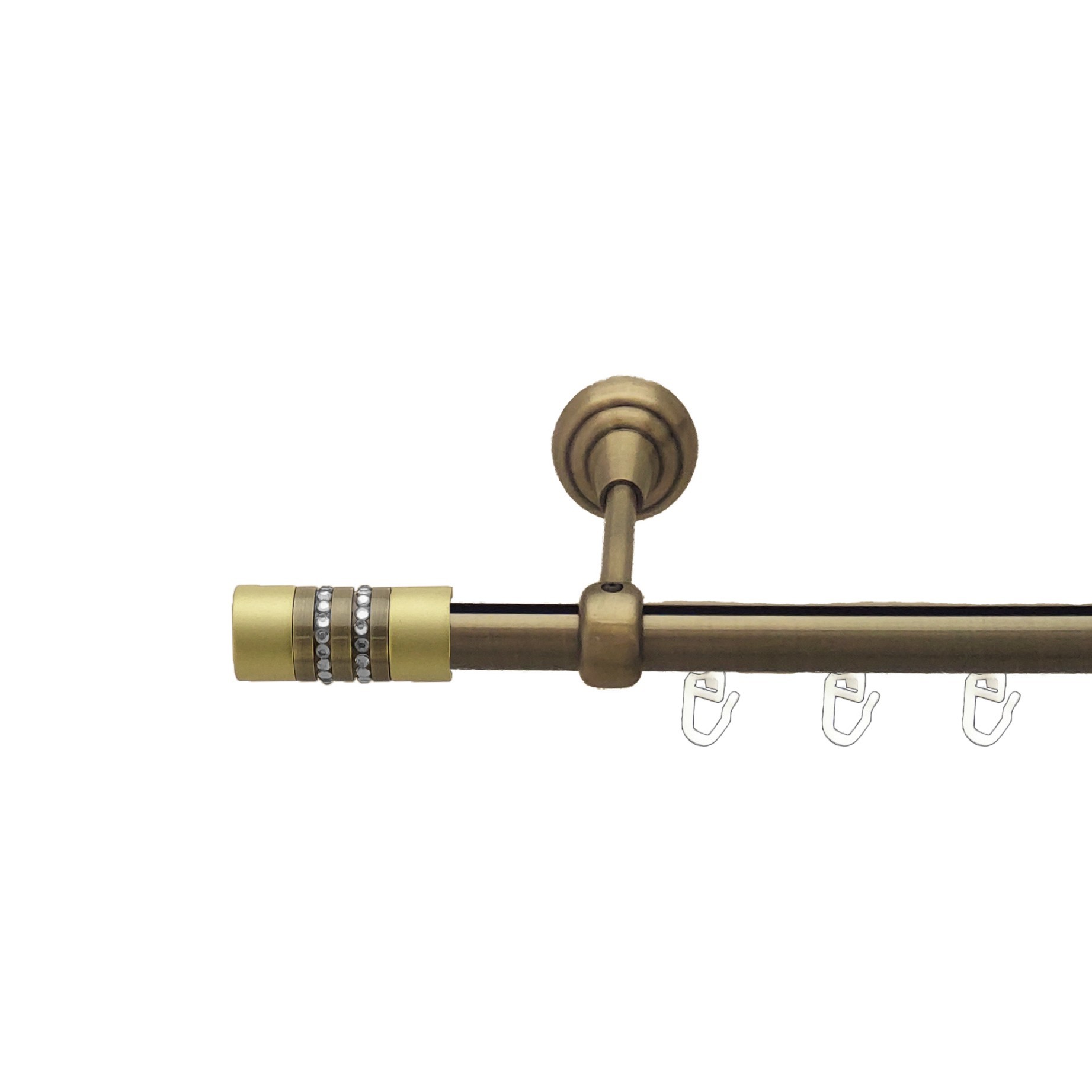 

Карниз Orvit Енігма металевий однорядний відкритий+профіль профільна труба Антик 19 мм 400 см