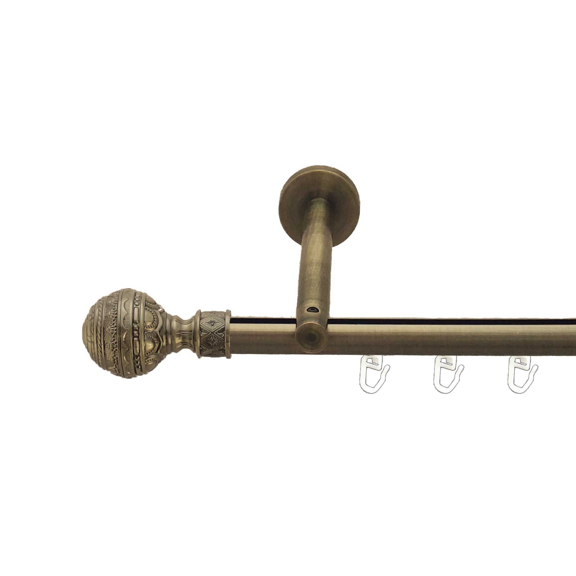 

Карниз Orvit Арабеска металевий однорядний циліндр+профіль (16 см) профільна труба Антик 19 мм 240 см