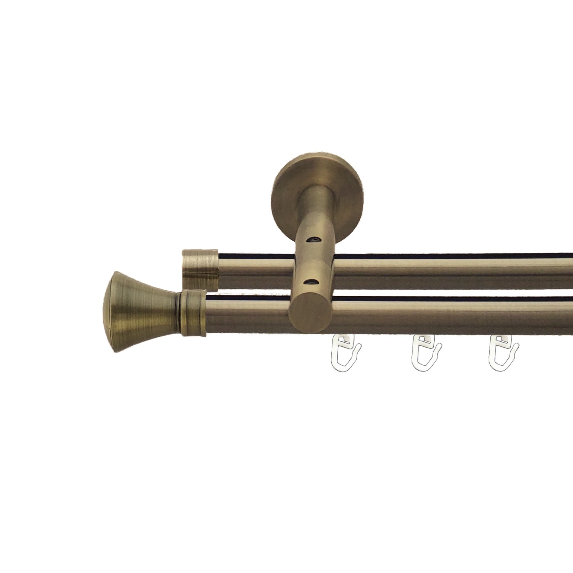 

Карниз Orvit Люксор металевий дворядний реверсивний профільна труба Антик 19\19 мм 240 см