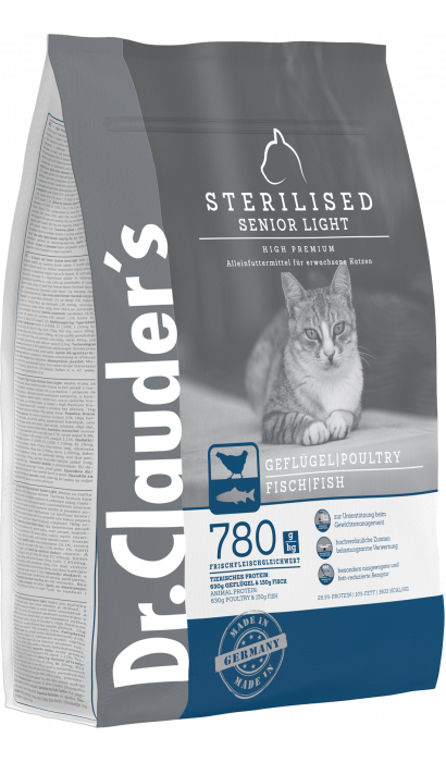 

Сухой корм для стерилизованных или старых кошек Dr.Clauder's High Premium Sterelised Senior Light 10 кг