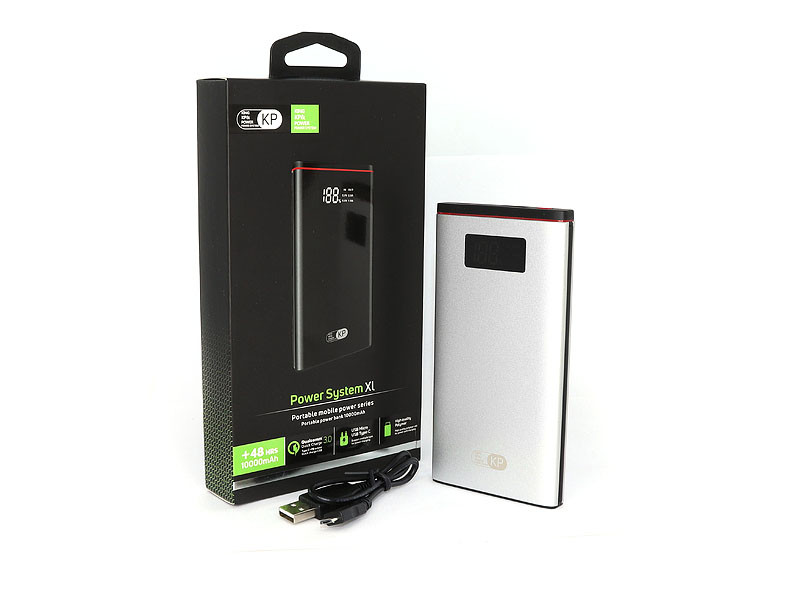 

Повербанк PowerBank KP PD-10 с лэд зарядкой 10000 mah белый (PD-10)