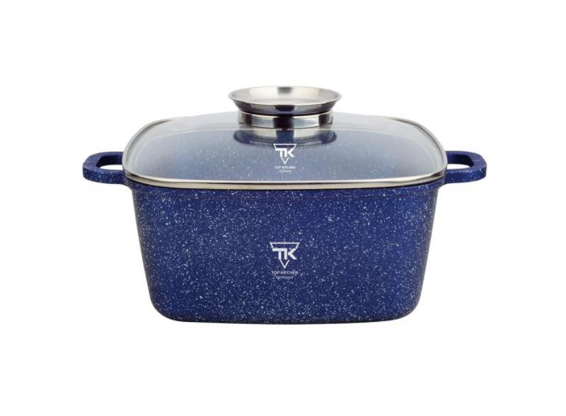 

Кастрюля-казан квадратная с мраморным покрытием Top Kitchen TК00055 4,5 л Blue