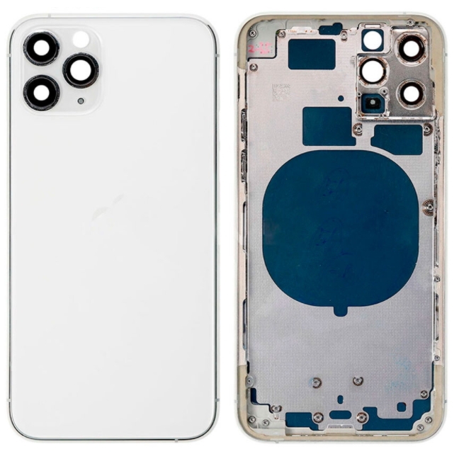 

Крышка задняя iPhone 11 Pro с рамкой Silver Copy